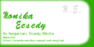 monika ecsedy business card