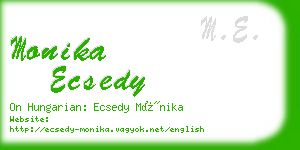 monika ecsedy business card